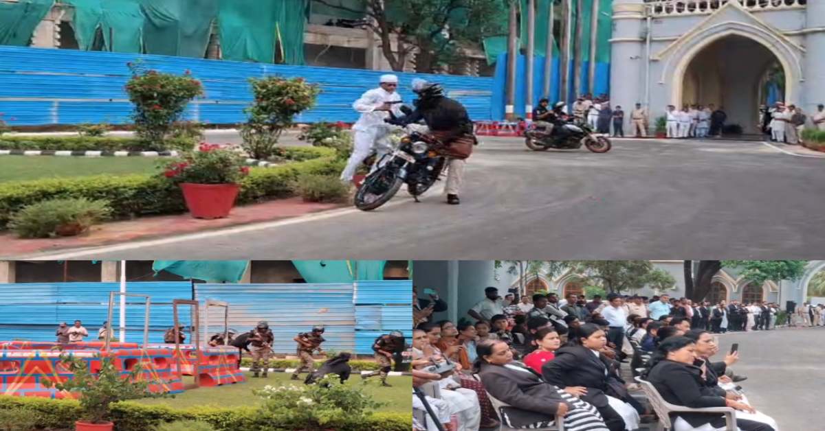 हाईकोर्ट की सुरक्षा को लेकर मॉक ड्रिल: आतंकी हमले से निपटने किया गया रिहर्सल, जवानों को दी गई ट्रेनिंग
