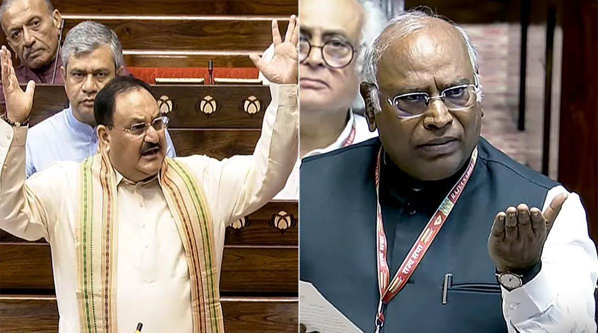 मल्लिकार्जुन खरगे-जेपी नड्डा में जोरदार बहस, नड्डा बोले- इमरजेंसी में मुझे क्लास से गिरफ्तार किया था, देखें गरमागरम डिबेट का वीडियो