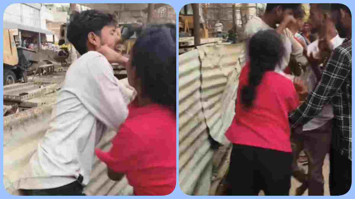 गुपचुप खा रही युवती से छेड़छाड़ कर रहा था शख्स, भीड़ के साथ मिलकर लड़की ने बीच सड़क कर दी धुनाई