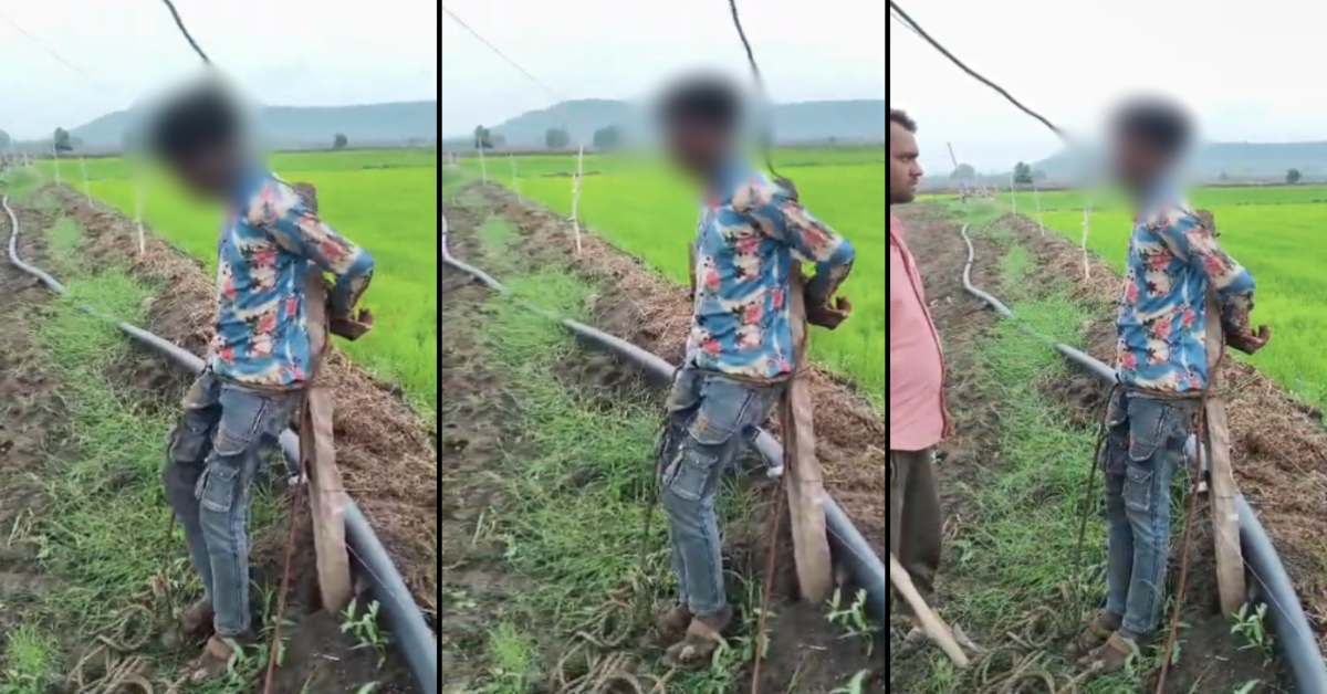 मोटर चोरी के शक में बर्बरता: युवक को खंभे से बांधकर दिए बिजली के झटके, VIDEO वायरल