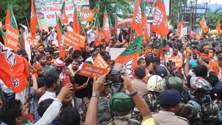 JPSC-JSSC भर्ती विवाद पर भाजपा ने किया कांग्रेस कार्यालय का घेराव, CBI जांच की उठी मांग