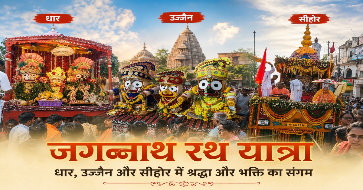 उज्जैन, सीहोर और धार में पुरी की तर्ज पर निकली ऐतिहासिक रथयात्रा; उमड़ा आस्था का सैलाब, खिंचे रथ और बरसे फूल!