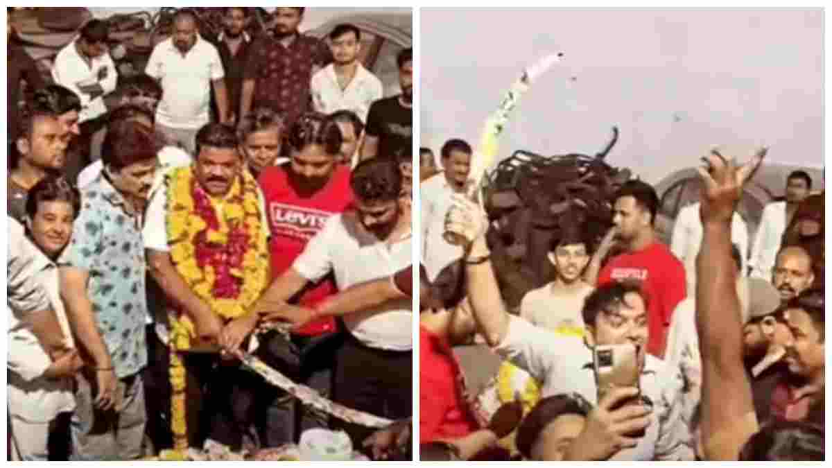 जन्मदिन पर तलवार से काटा केक, BJP पार्षद पति पर मामला दर्ज