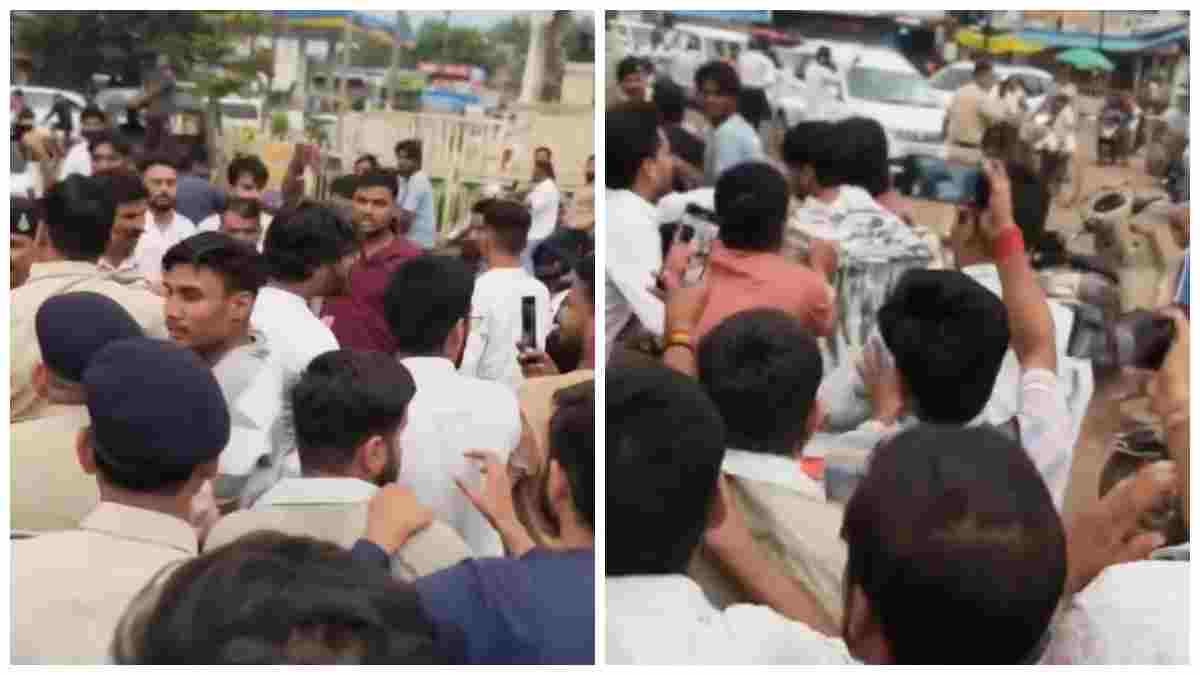 शिवपुरी में छात्र प्रदर्शन के दौरान हंगामा, भाजपा नेता और छात्रों के बीच हुई झड़प