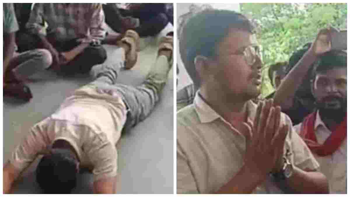 13 साल से सड़क का इंतजार! कलेक्ट्रेट गेट पर दंडवत लेटकर सरपंच पति ने जताया विरोध, Video वायरल