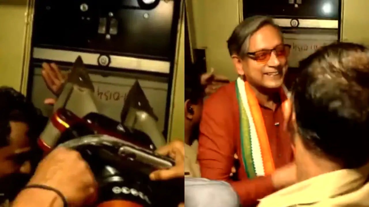 होटल की लिफ्ट में फंसे शशि थरूर, रेस्क्यू के बाद फायर बिग्रेड की टीम को बोले- ‘Thank You’, चाय की पेशकश की, देखें वीडियो