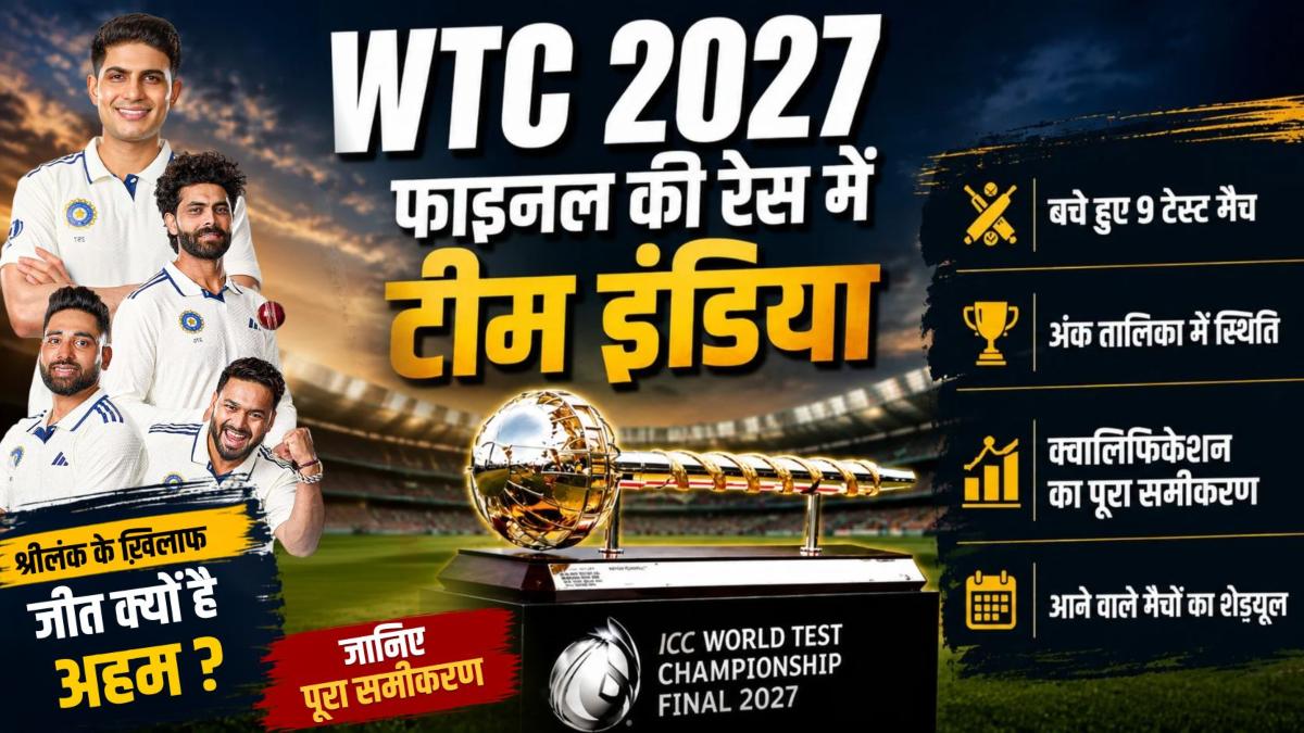 WTC 2027 फाइनल की रेस में टीम इंडिया, श्रीलंका के खिलाफ जीत क्यों है अहम? जानिए पूरा समीकरण