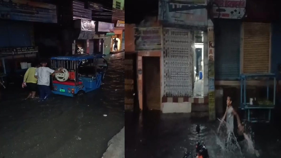 एक बारिश ने खोली स्मार्ट सिटी की पोल, बिहारशरीफ में सड़कों से घरों तक भरा नालियों का गंदा पानी