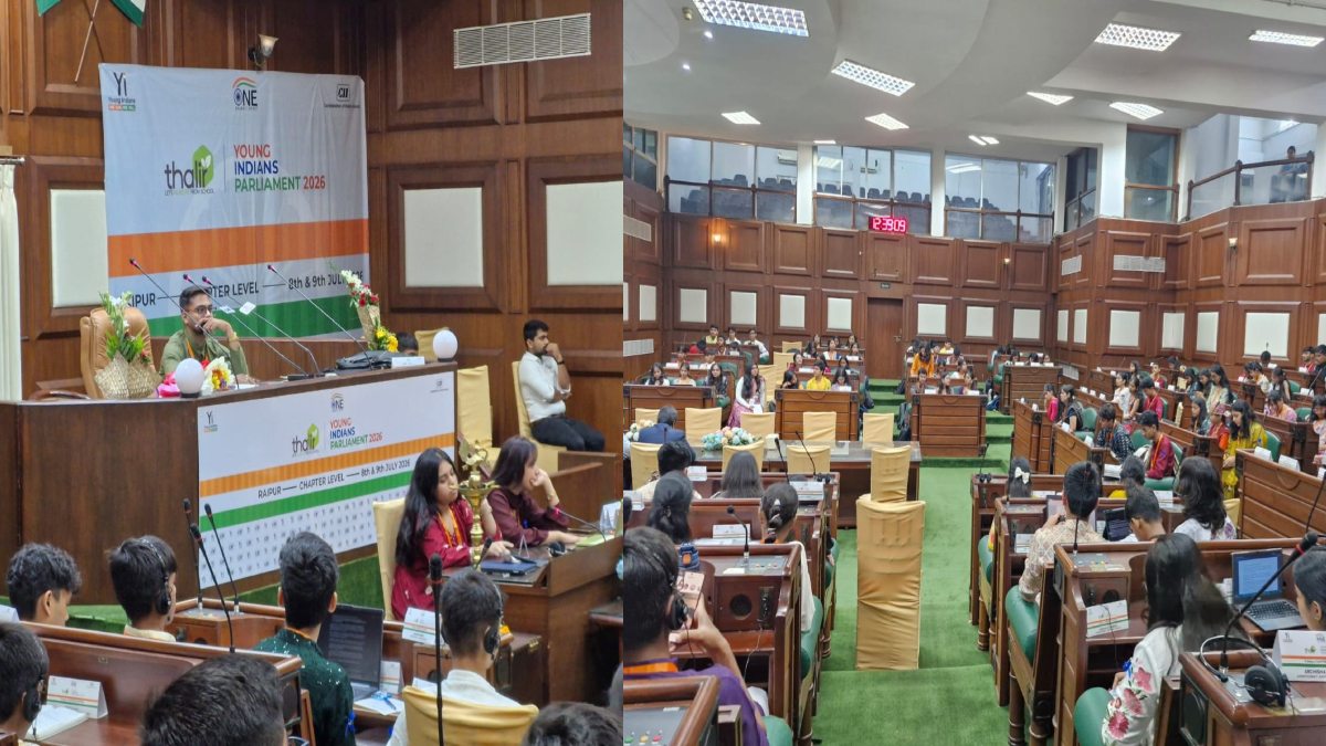 रायपुर में ‘यंग इंडियन पार्लियामेंट 2026’ का हुआ आयोजन, 150 विद्यार्थियों ने मॉक संसद में सीखा लोकतंत्र का पाठ