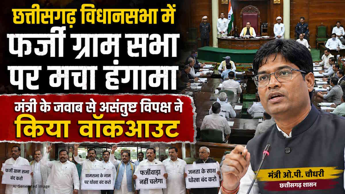 फर्जी ग्रामसभा प्रस्तावों पर विधानसभा में मचा हंगामा, मंत्री के जवाब से असंतुष्ट विपक्ष ने किया वॉकआउट…