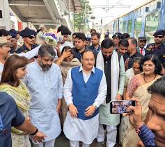 अम्बाला पहुंचे मुख्यमंत्री नायब सैनी और जेपी नड्डा, पूर्व मंत्री असीम गोयल ने किया भव्य स्वागत
