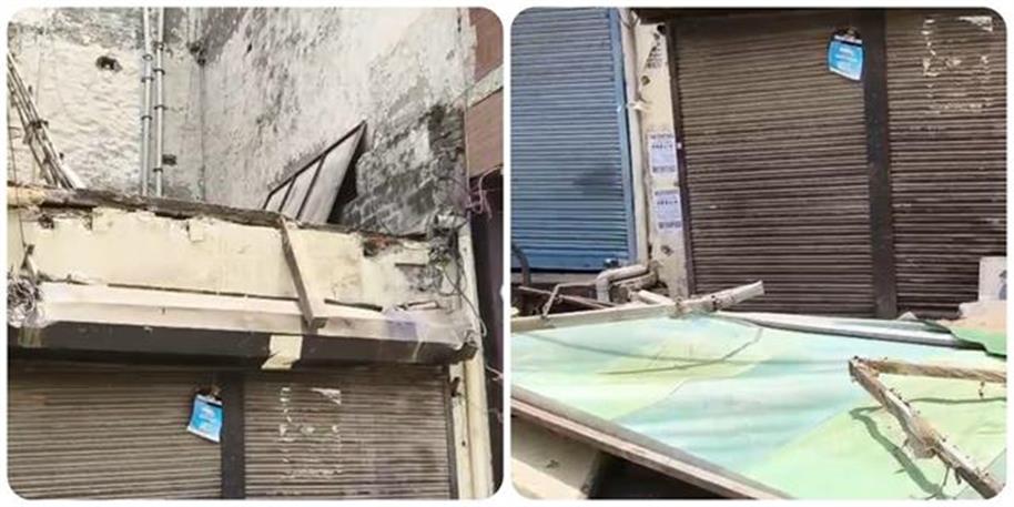 फरीदाबाद में बड़ा हादसा: दुकान का छज्जा गिरने से दो युवकों की मौत, बारिश बनी वजह