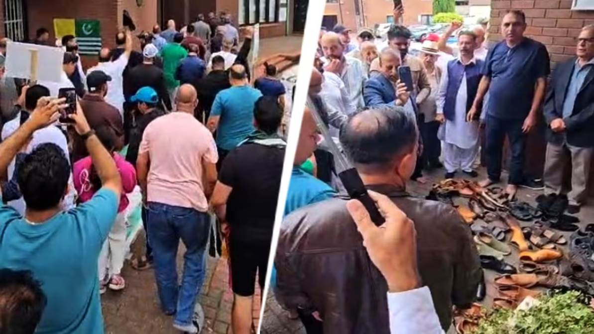 UK में बर्मिंघम दूतावास के बाहर प्रोटेस्ट, PoJK हिंसा को लेकर किया अनोखा विरोध प्रदर्शन