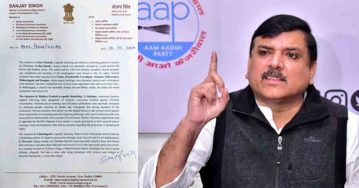 ईसाइयों पर हमलों को लेकर आप का केंद्र पर हमला, संजय सिंह ने पीएम मोदी को लिखा पत्र