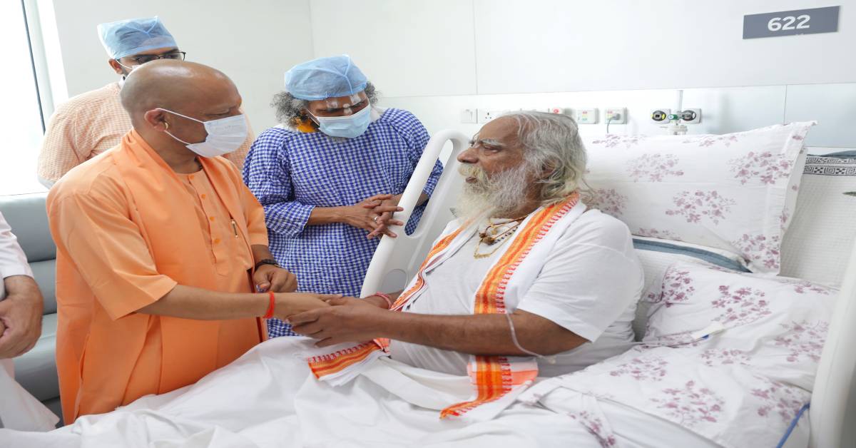 मुख्यमंत्री ने मेदांता पहुंचकर महंत नृत्य गोपाल दास का जाना हाल, आज अस्पताल से मिलेगा डिस्चार्ज