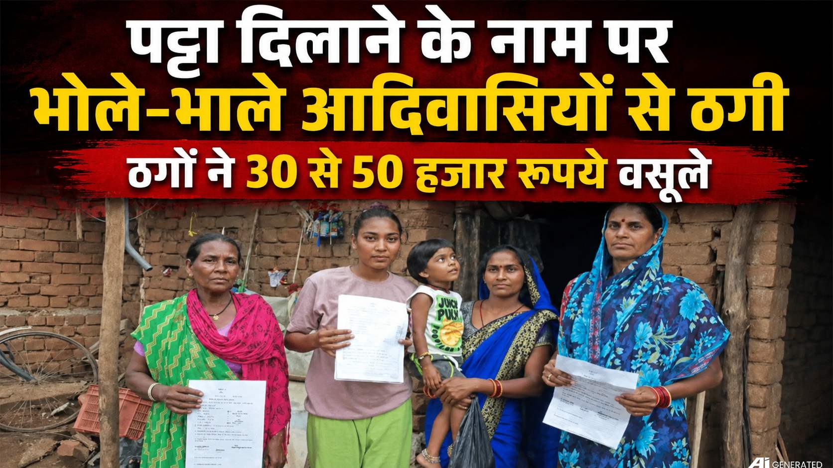 आदिवासियों से ठगी का मामला: पट्टा दिलाने का झांसा देकर लाखों की ठगी, AI से दस्तावेज बनाने की आशंका, कलेक्टर, SP और DFO से जांच की मांग