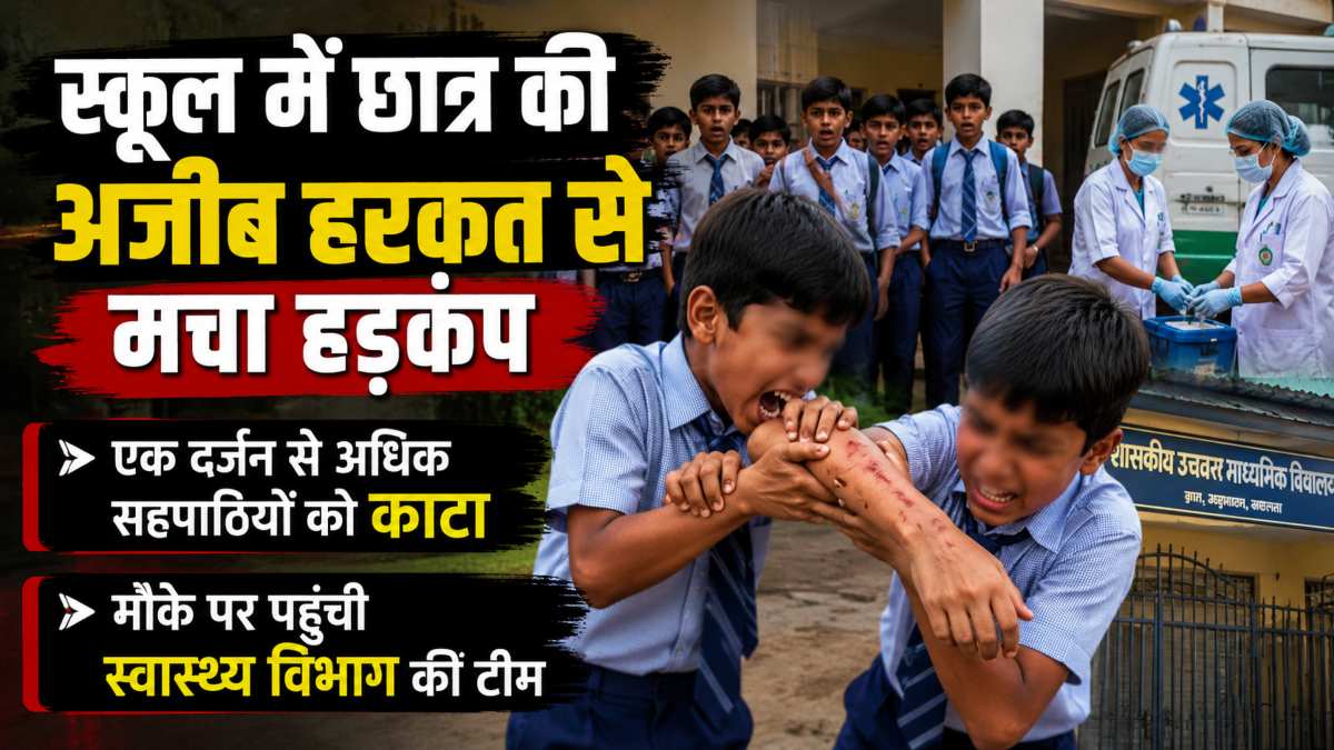 स्कूल में छात्र की अजीब हरकत से मचा हड़कंप, एक दर्जन से अधिक सहपाठियों को काटा, मौके पर पहुंची स्वास्थ्य विभाग की टीम