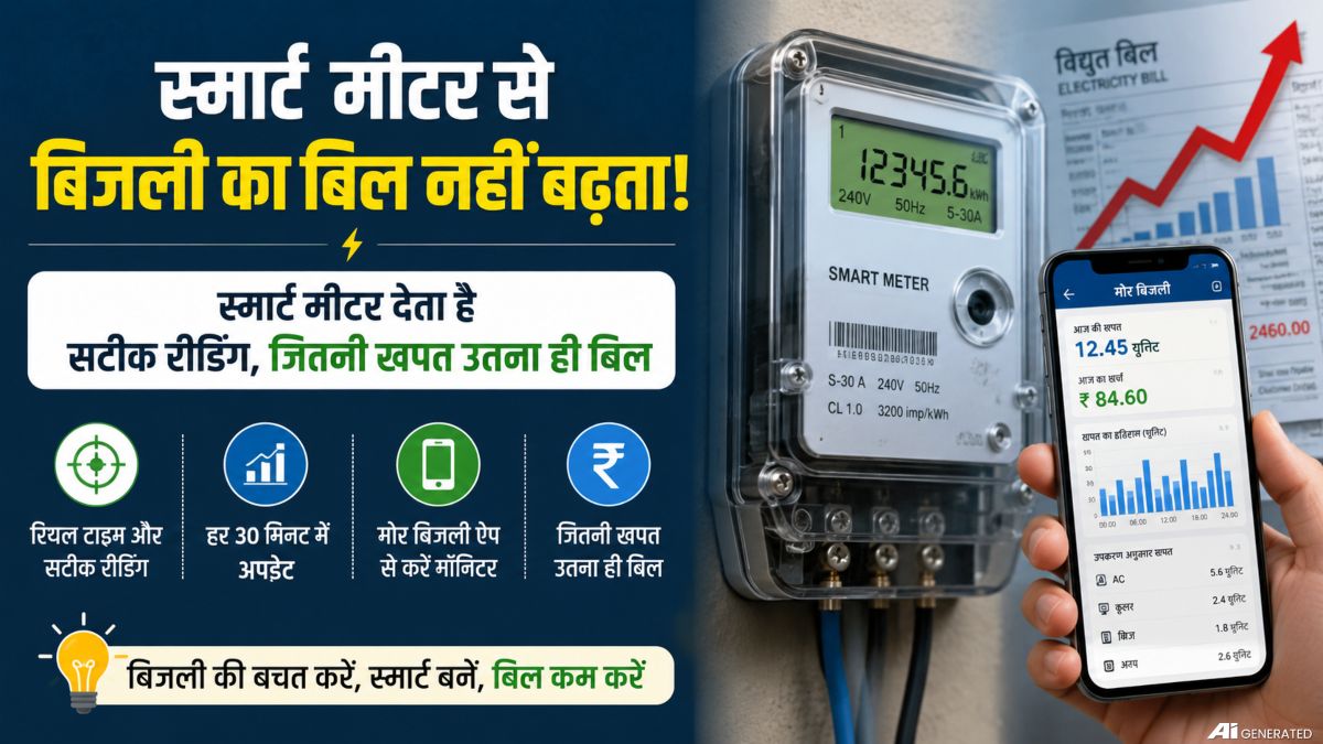 क्या आपको भी लगता है कि स्मार्ट मीटर से बिजली का बिल बढ़ता है? तो यह खबर जरूर पढ़िए…