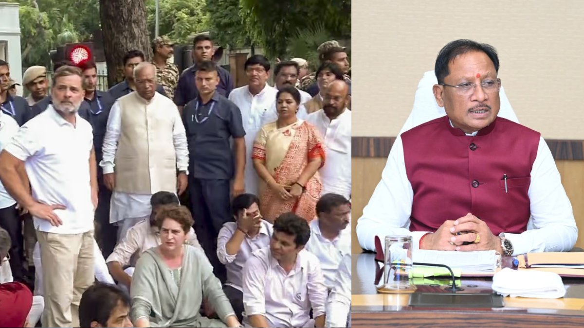 पीएम आवास के बाहर राहुल गांधी के प्रदर्शन पर CM साय ने कहा – युवाओं की आड़ में अराजकता फैलाने में जुटी है कांग्रेस