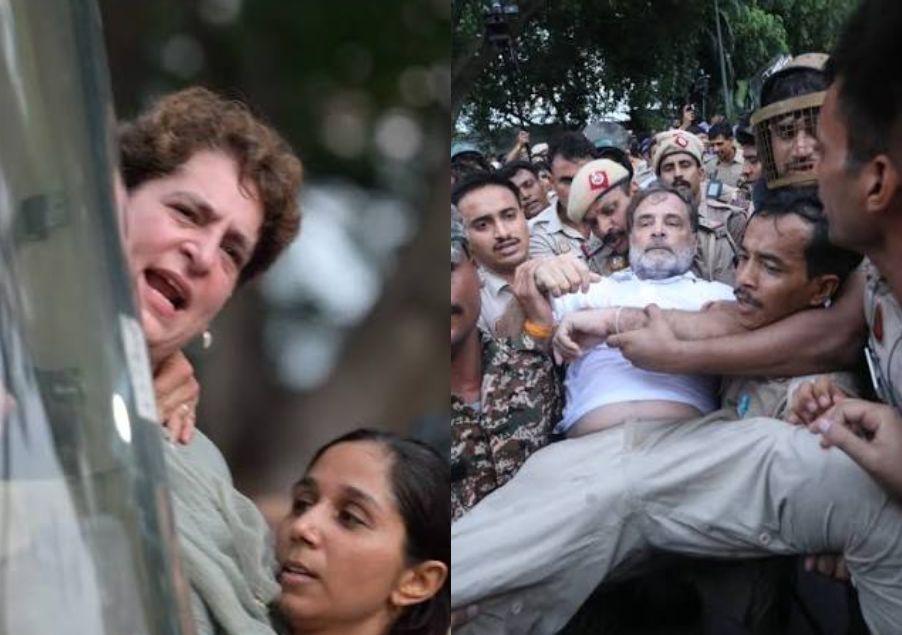 NEET प्रदर्शन : हिरासत से रिहा किए गए राहुल और प्रियंका, छत्रसाल स्टेडियम छोड़े गए