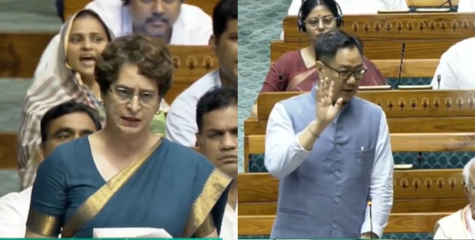नए शिक्षामंत्री पर प्रियंका गांधी के बयान पर हंगामा, रिजिजू बोले- चरित्र हनन किया, माफ़ी मांगे