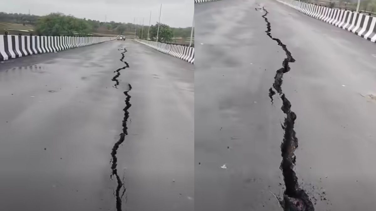 पहली ही बारिश में 26 करोड़ की ओवरब्रिज में आई दरारें, निर्माण कार्य की गुणवत्ता पर उठे सवाल