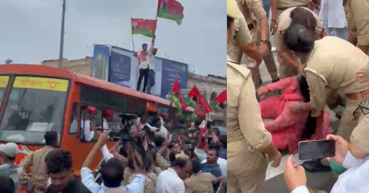पुलिस हिरासत में डिंपल यादव, राजधानी की सड़कों पर मचा बवाल, सपा कार्यकर्ताओं ने खोला मोर्चा