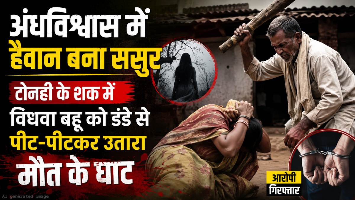 अंधविश्वास में हैवान बना ससुर: टोनही के शक में विधवा बहू को डंडे से पीट-पीटकर उतारा मौत के घाट, आरोपी गिरफ्तार