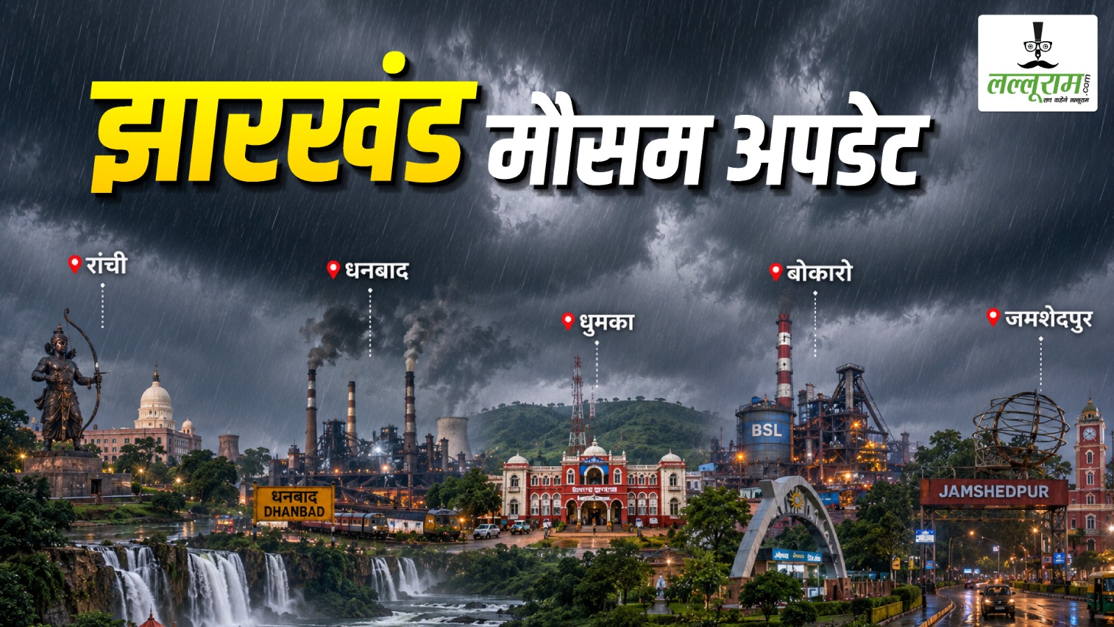 Jharkhand Weather : झारखंड में आज सक्रिय रहेगा मानसून, कई जिलों में बारिश और वज्रपात का अलर्ट