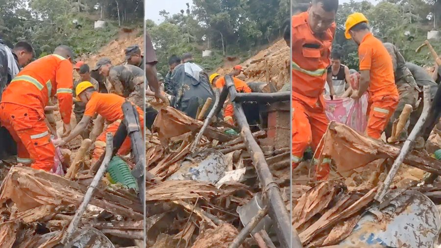 नागालैंड के मोन में भारी लैंडस्लाइड, 3 की मौत, 4 लोग अब भी मलबे में फंसे