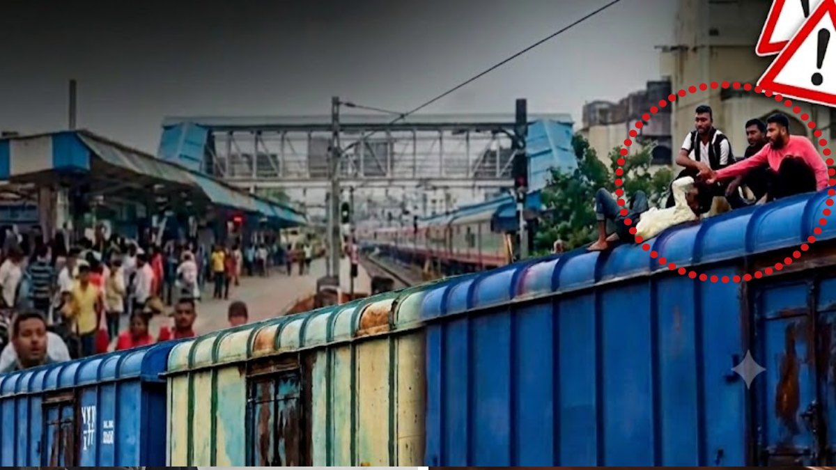 स्टेशन पर हाई-वोल्टेज ड्रामा: मालगाड़ी पर चढ़कर युवक ने की तार पकड़ने की कोशिश, GRP-RPF की सूझबूझ से बची जान