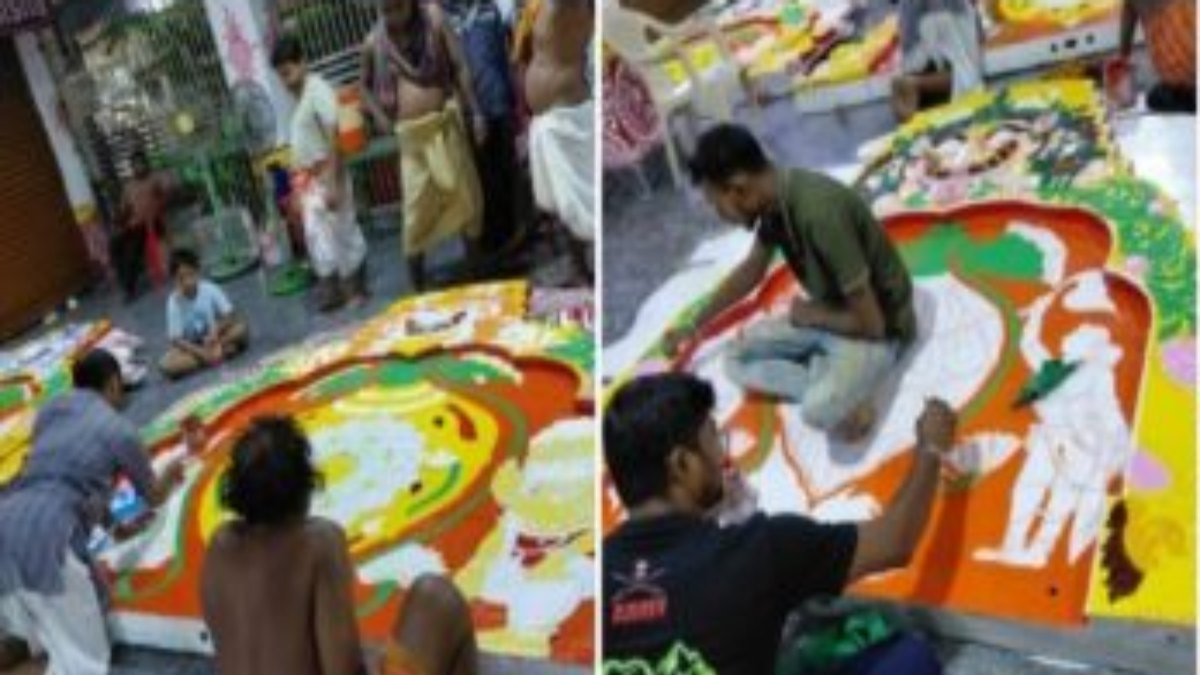 रथ निर्माण का 75वां दिन: तैयार हो रहा है तीनों रथों का ‘दुआरा बेढ़ा’, प्रभा पर रंग-रोगन का काम शुरू