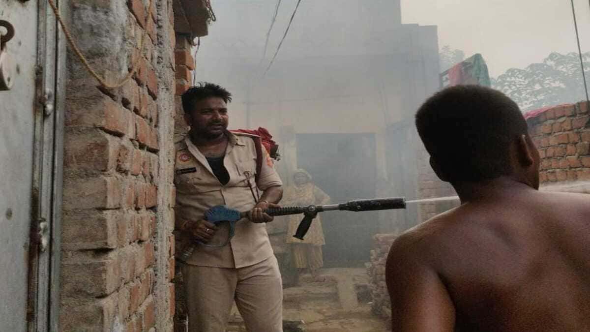 नालंदा में शॉर्ट सर्किट से भीषण आग, लाखों का सामान जलकर खाक