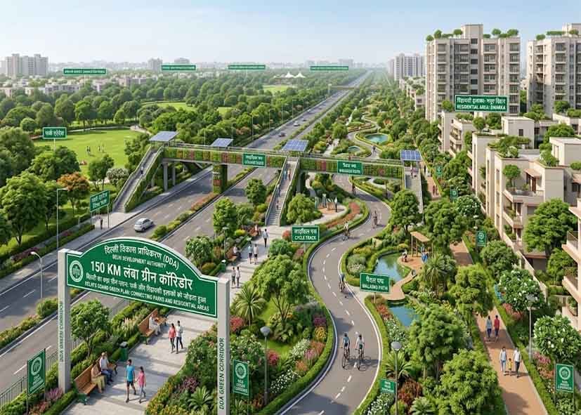DDA का मेगा प्लान, दिल्ली में बनेगा 150 KM लंबा ग्रीन कॉरिडोर, जुड़ेंगे पार्क और रिहायशी इलाके