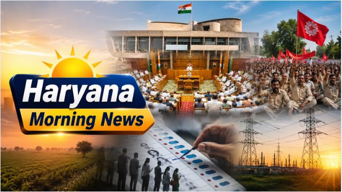 Haryana Morning News : हरियाणा विधानसभा में आज 7,255 करोड़ के अनुपूरक बजट पर चर्चा, बिजली कर्मचारियों का आंदोलन आज से फिर तेज, वोटर लिस्ट में दावा-आपत्ति की तारीख बढ़ी समेत सुबह की बड़ी खबरों पर एक नजर