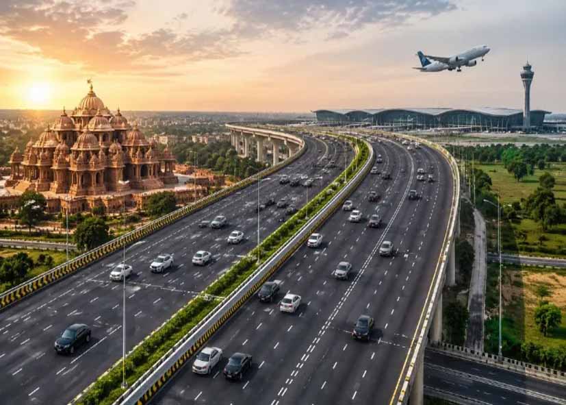 अक्षरधाम से जेवर एयरपोर्ट तक बनेगा 50 KM लंबा 8-लेन एलिवेटेड एक्सप्रेसवे, सफर होगा आसान