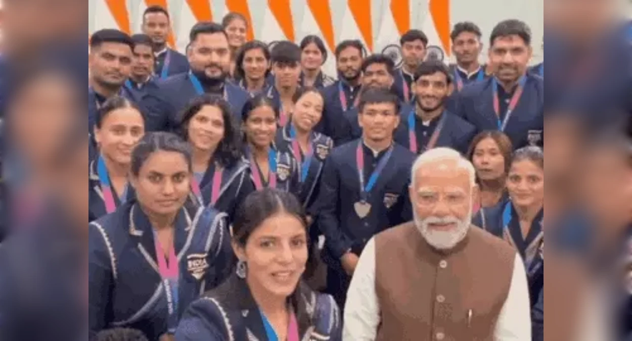 PM मोदी ने कॉमनवेल्थ मेडलिस्ट से की मुलाकात, हरियाणा के 11 खिलाड़ियों ने जीते 11 पदक