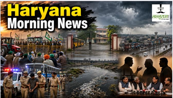 Haryana Morning News : हरियाणा में किसानों का आंदोलन तेज, 12 जिलों में स्कूल बंद और बारिश का अलर्ट; हांसी हत्याकांड पर सरकार घिरी, कांग्रेस सांसद जेपी का हमला; ‘वंदे मातरम’ पर अनिल विज ने कांग्रेस को घेरा समेत सुबह की बड़ी खबरों पर एक नजर