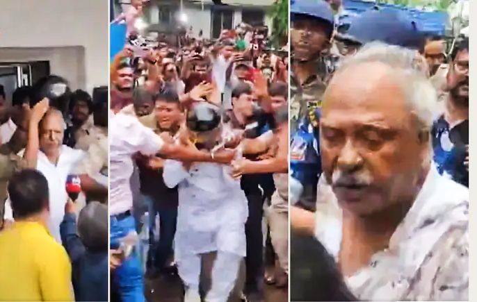 RG-कर रेप कांड : पूर्व TMC विधायक निर्मल घोष पर भीड़ ने की लात-घूंसों की बरसात, पहनाई जूतों की माला, मारे अंडे…