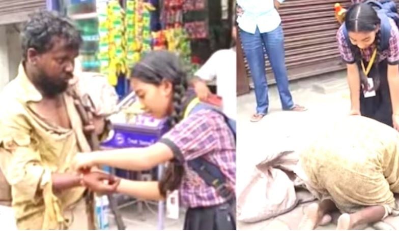 राखी बांधने के लिए तरस रहा था ये शख्स, सब डरकर पीछे हटे; बच्ची ने बढ़ाया हाथ तो भर आई आंखें। Viral Video