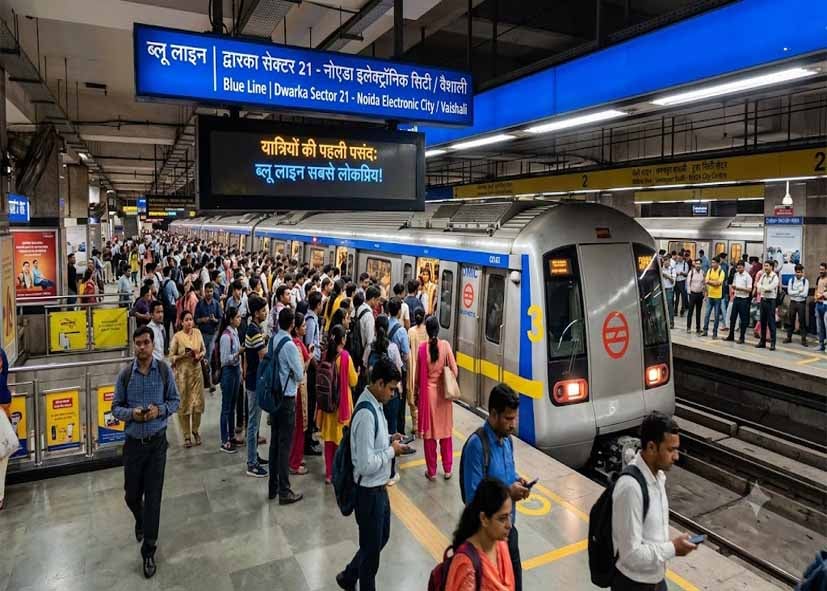 दिल्ली मेट्रो में ब्लू लाइन बनी यात्रियों की पहली पसंद, येलो लाइन को पीछे छोड़ा; देखें पूरी लिस्ट