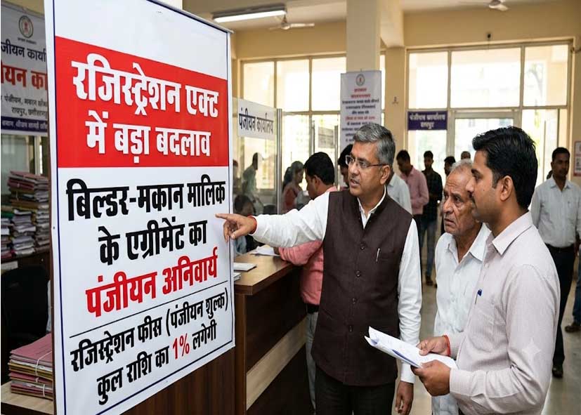 रजिस्ट्रेशन एक्ट में बड़ा बदलाव, बिल्डर-मकान मालिक के एग्रीमेंट का पंजीयन अनिवार्य; 1% लगेगी फीस