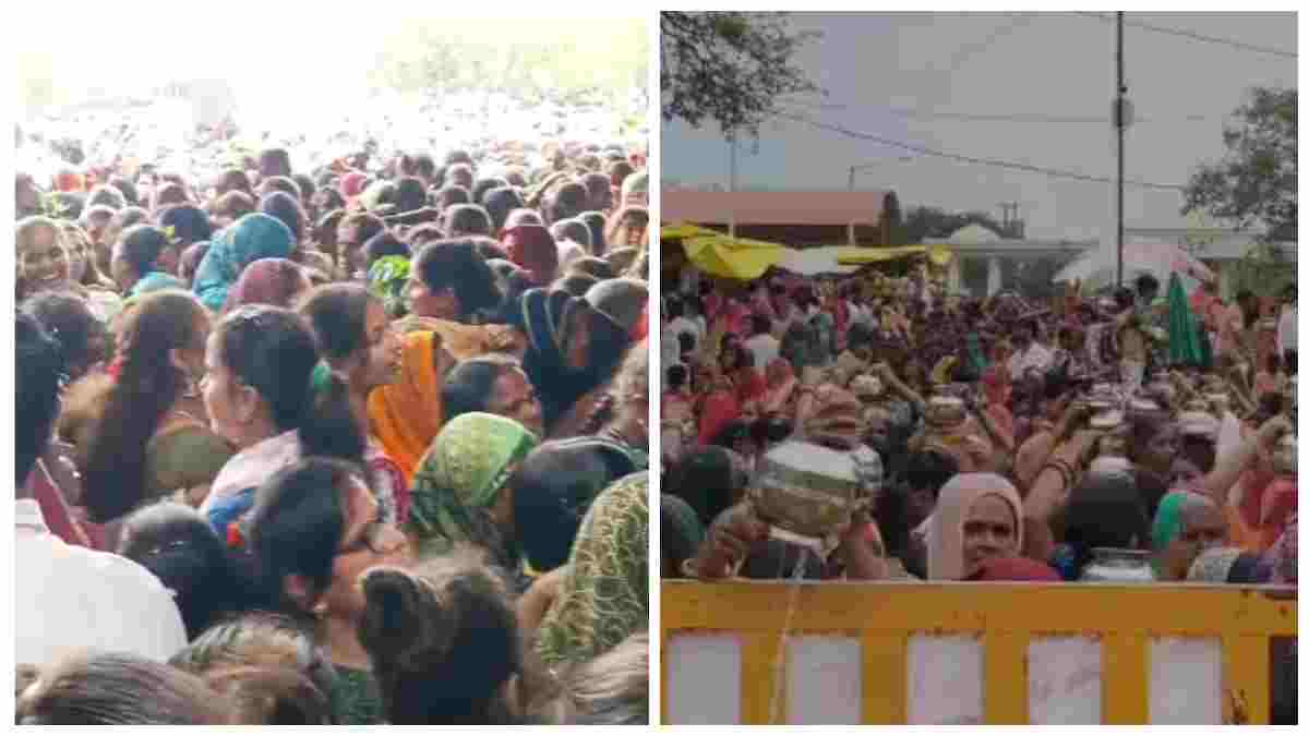 कलश यात्रा में मची भगदड़: आधा दर्जन महिलाएं घायल, अस्पताल में कराया गया भर्ती 