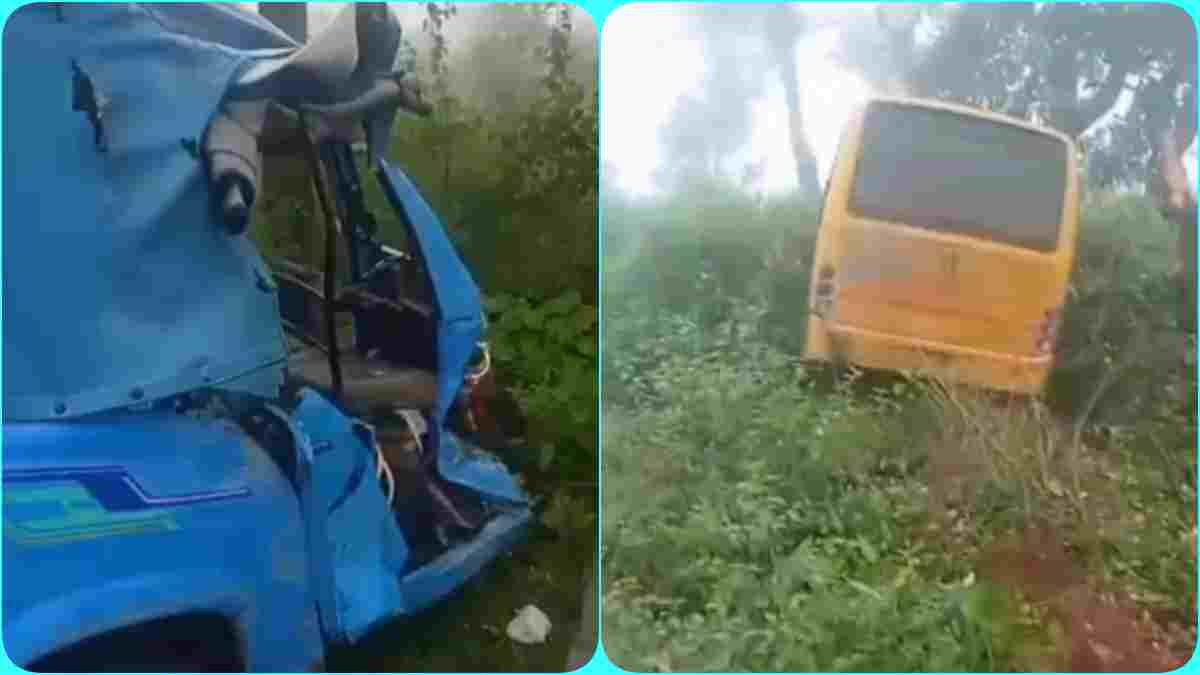 स्कूल बस-ऑटो भिड़ंत, चालक की मौत, दो महिलाएं गंभीर