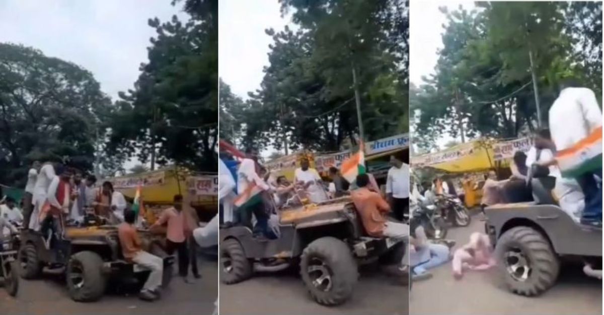 तिरंगा यात्रा के दौरान हादसाः नेताओं से भरी जीप का अगला हिस्सा हवा में उठा, महिला पार्षद के सिर में आए 6 टांके