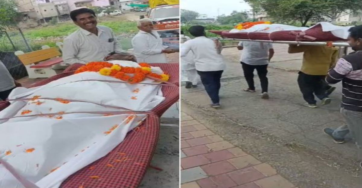 इंदौर में अच्छी बारिश के लिए अनोखा टोटका: गांव में बाजे गाजे के साथ निकाली ‘जिंदा व्यक्ति की शव यात्रा’