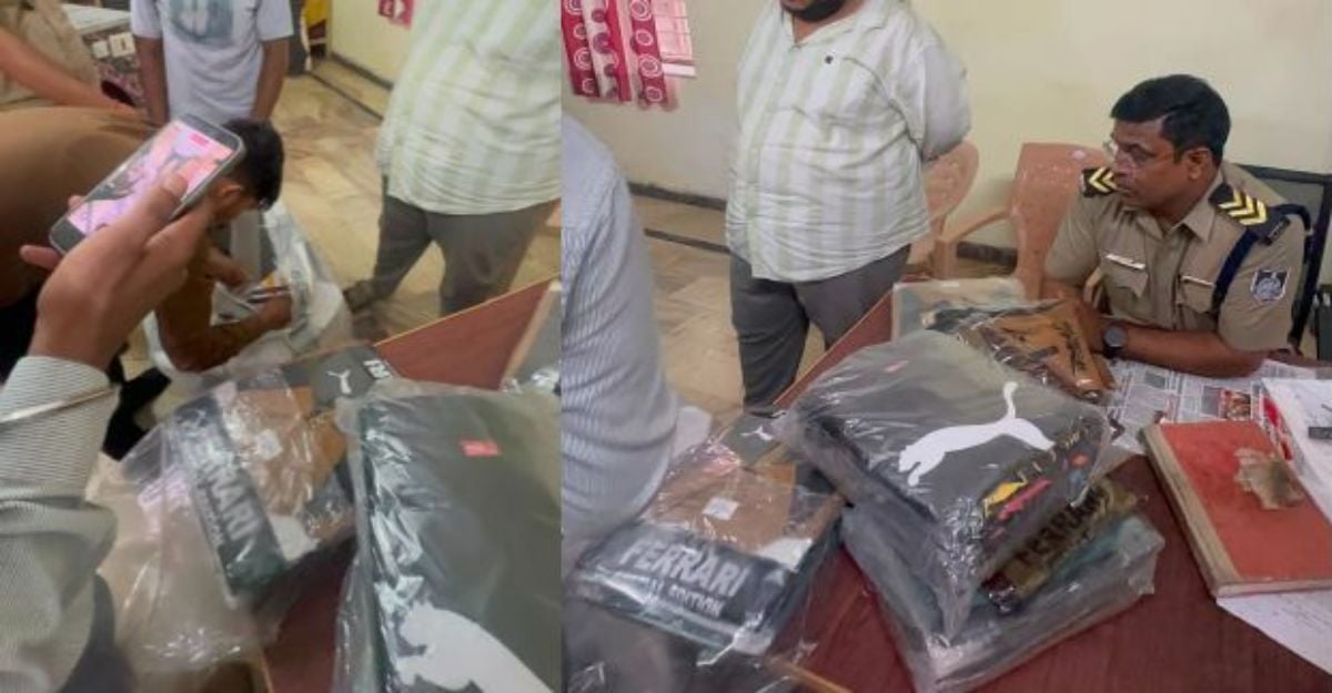PUMA कंपनी के नाम पर नकली ब्रांडेड कपड़ों का भंडाफोड़ः 496 नग टी-शर्ट और लोवर जब्त, 2 गिरफ्तार
