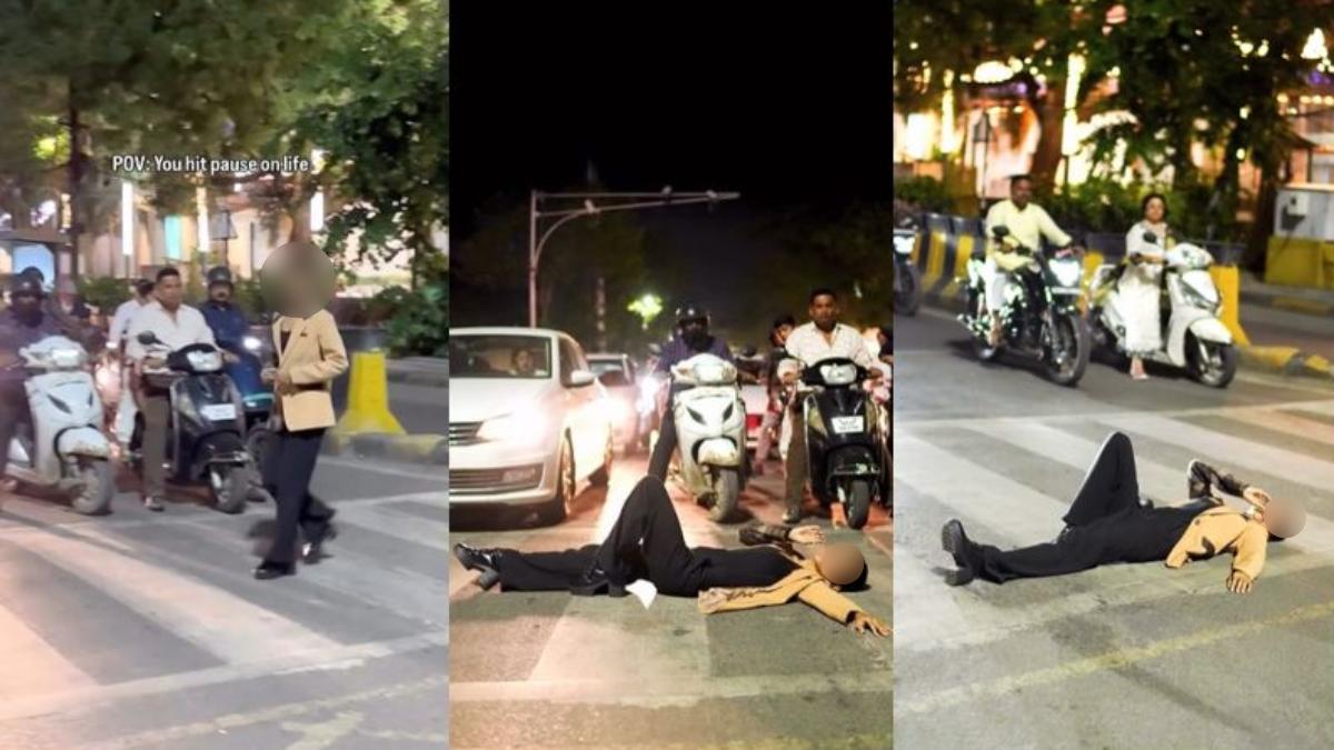 रील का ‘फीवर’: चौराहे की जेब्रा क्रॉसिंग पर लेटी युवती, 8 हजार फॉलोअर्स के लिए जोखिम में डाली जान, क्राइम ब्रांच की रडार पर ‘रील गर्ल’