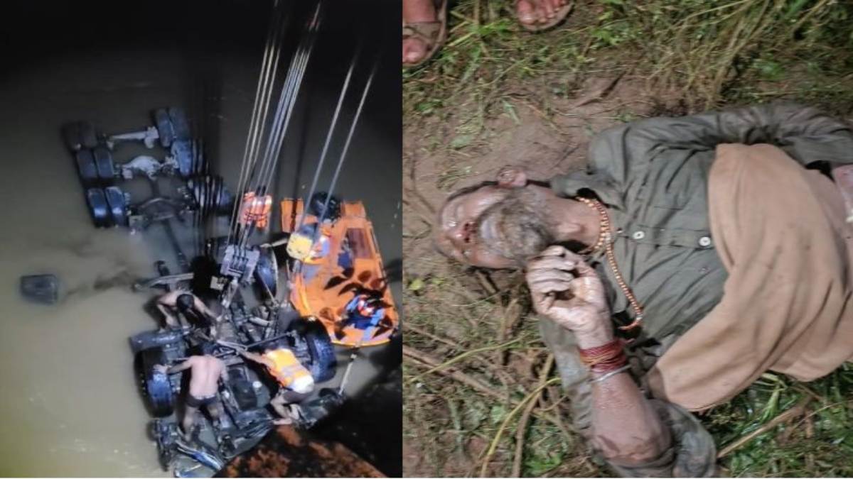 चीलघाट नदी में गिरे ट्रक से निकाले गए 2 शवः देर रात तक चला रेस्क्यू ऑपरेशन, दोनों मृतक विदिशा जिले के