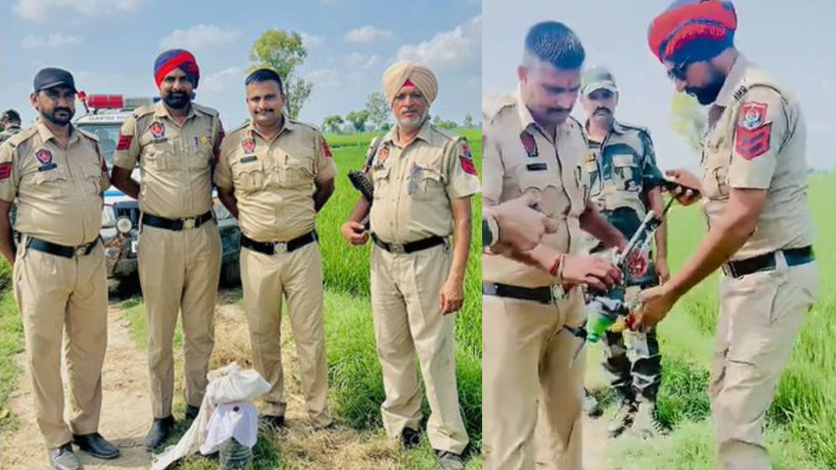 सीमा से सटे गांव में फिर मिला ड्रोन, पिस्टल और जिंदा कारतूस भी बरामद, इलाके में फैली सनसनी